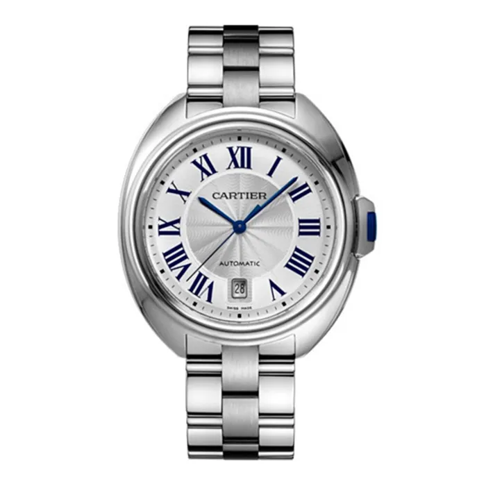 Cartier Cartier Cle de Cartier 40mm Watch Ref WSCL0007 Silver Roman Dial Stainless Steel Bracelet Bracelets