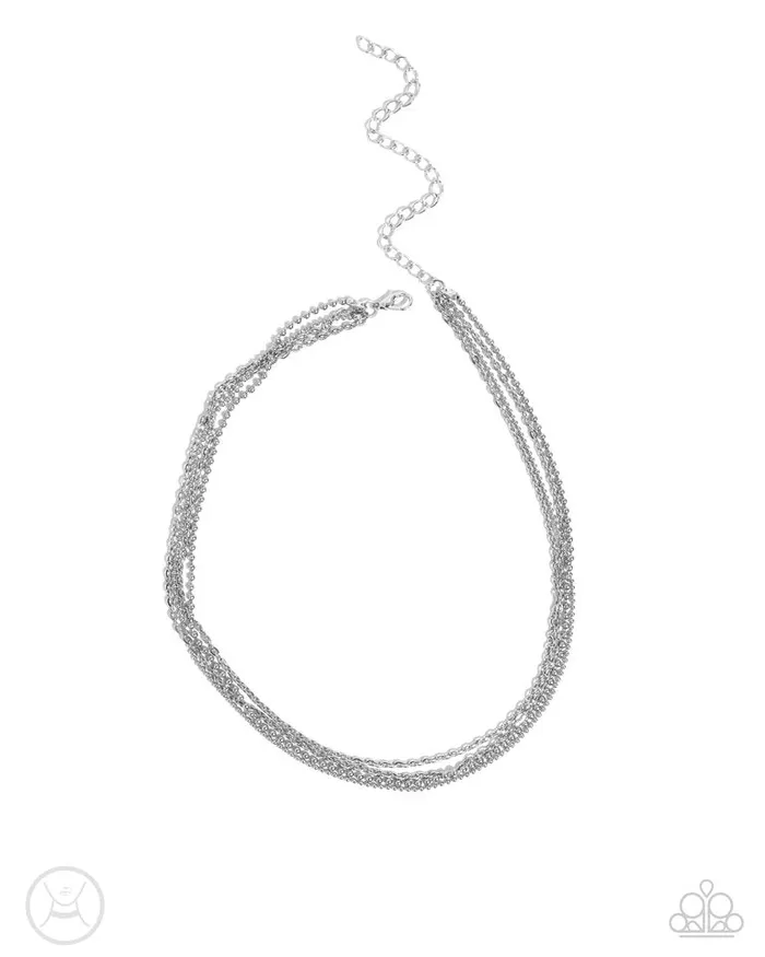 Necklaces Paparazzi Jewelry Paparazzi Necklace Industrial Independence Silver