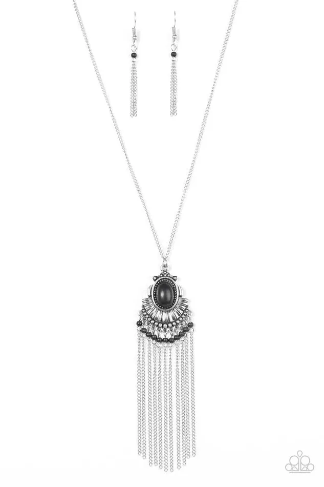 Paparazzi Jewelry Necklaces Paparazzi Necklace Mesa Breeze Black