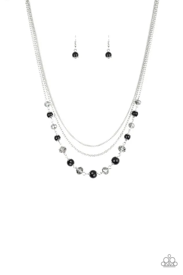 Paparazzi Necklace Tour de Demure Black Paparazzi Jewelry Necklaces