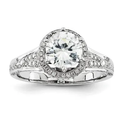 GB 305 Carats Round Natural Earth Mined Diamond With Accents Engagement Halo Ring Rings GB 305 Carats Round Natural Earth Mined Diamond With Accents Engagement Halo Ring Rings