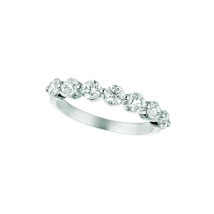 GB Rings 125 Carats Natural Earth Mined Diamond Half Eternity Fancy Band White Gold 14K GB Rings 125 Carats Natural Earth Mined Diamond Half Eternity Fancy Band White Gold 14K