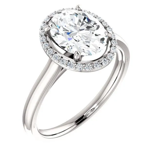 Rings GB Natural Earth Mined Diamond Oval Ring 250 Carats Halo White Gold 14K Rings GB Natural Earth Mined Diamond Oval Ring 250 Carats Halo White Gold 14K