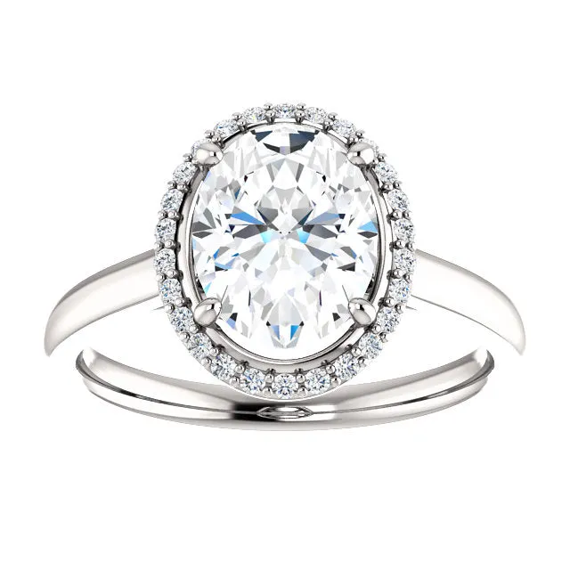 Rings GB Natural Earth Mined Diamond Oval Ring 250 Carats Halo White Gold 14K Rings GB Natural Earth Mined Diamond Oval Ring 250 Carats Halo White Gold 14K