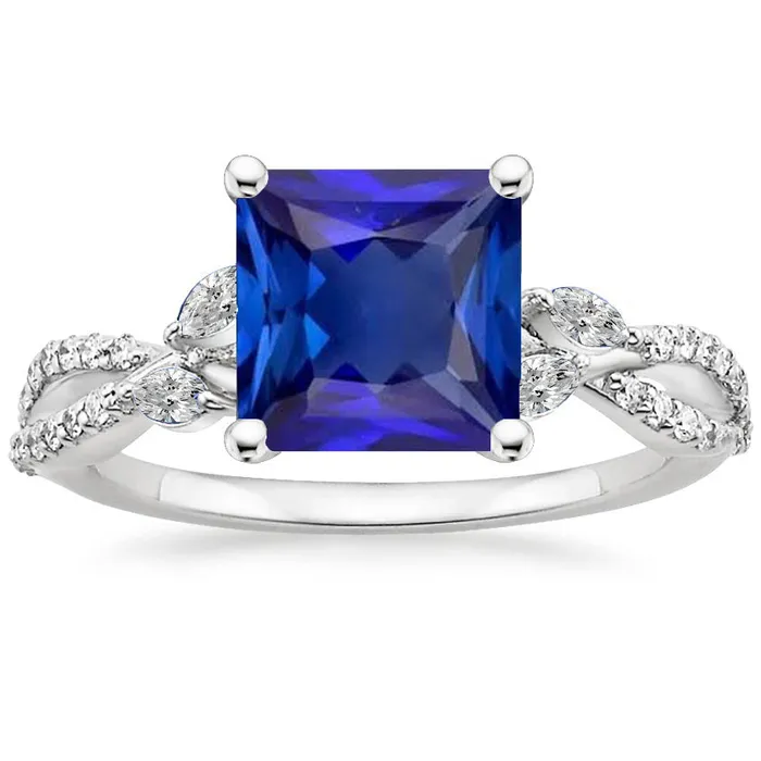 Rings Solitaire Blue Sapphire Ring With Marquise Round Accents 6 Carats HarryChadEntcom Rings Solitaire Blue Sapphire Ring With Marquise Round Accents 6 Carats HarryChadEntcom