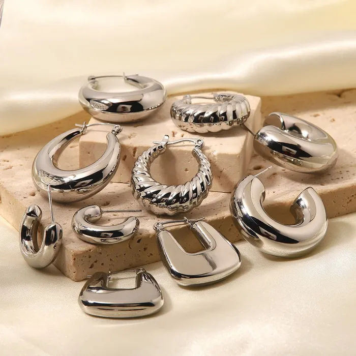 Earrings Mabel Love Co Silver Hoop Earrings