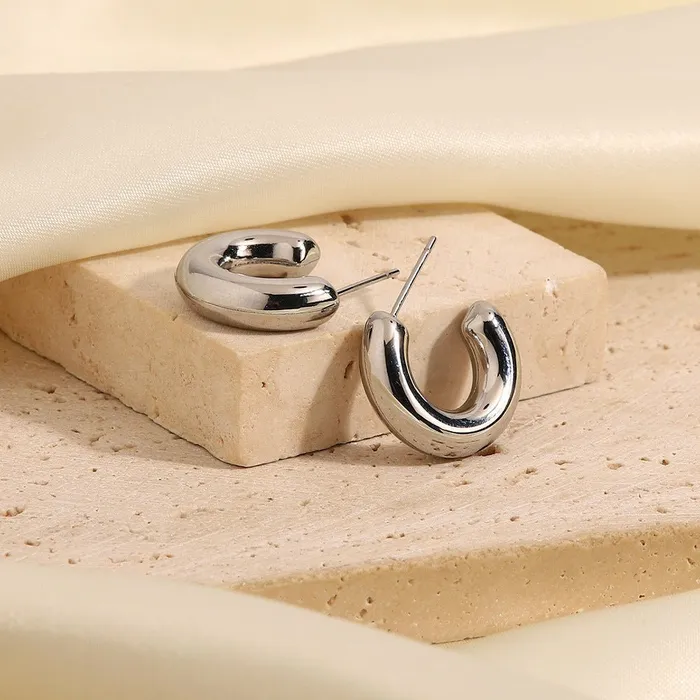 Earrings Mabel Love Co Silver Hoop Earrings