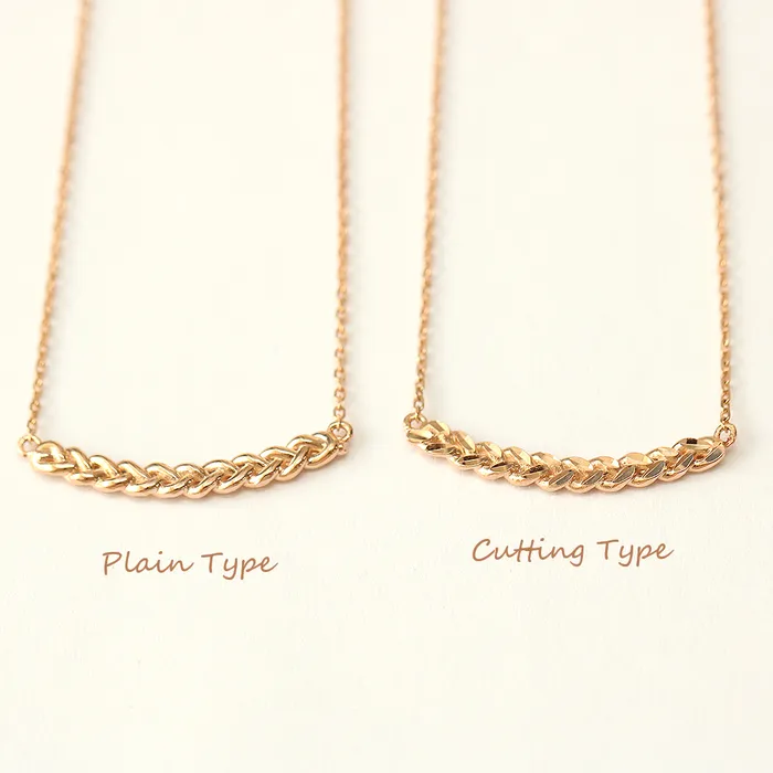 Necklaces MinimalBijoux 14K 18K Gold Curve Knot Chain Necklace