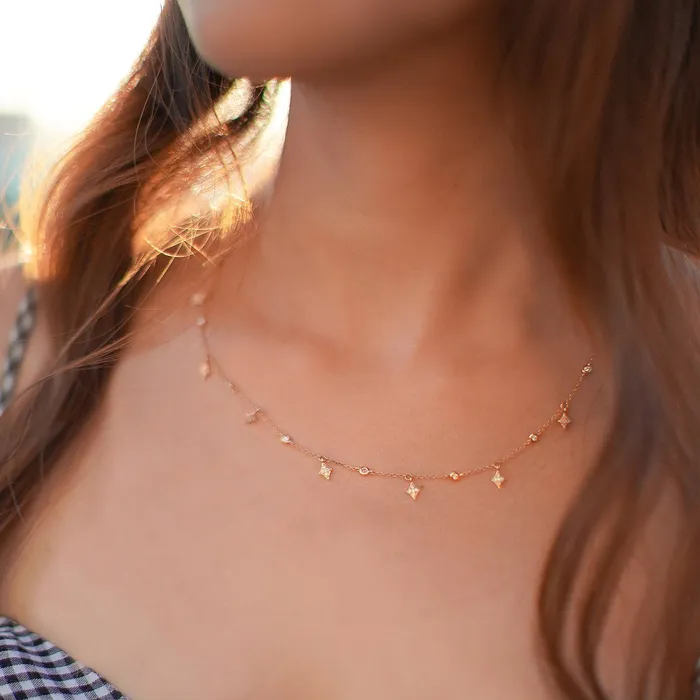 Necklaces Princess Bride Diamonds Star Diamond Drip Necklace