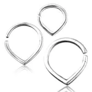 Tulsa Body Jewelry Rings VShaped Sterling Silver Continuous Ring