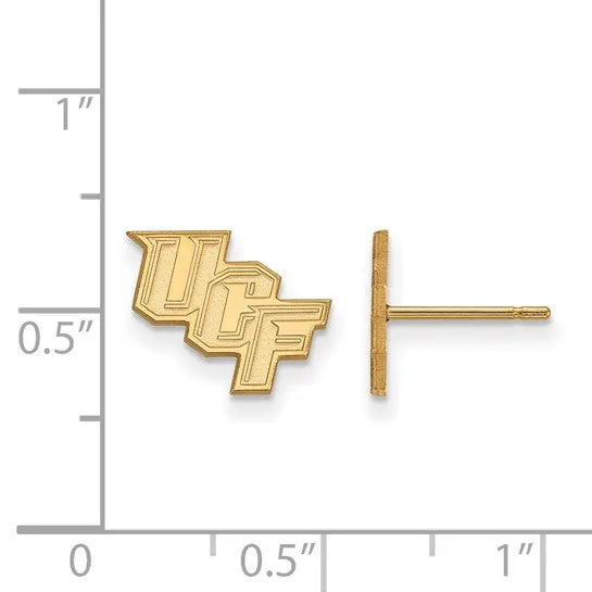 10k Gold LogoArt University of Central Florida UCF Extra Small Post Earrings International Diamond Center Earrings