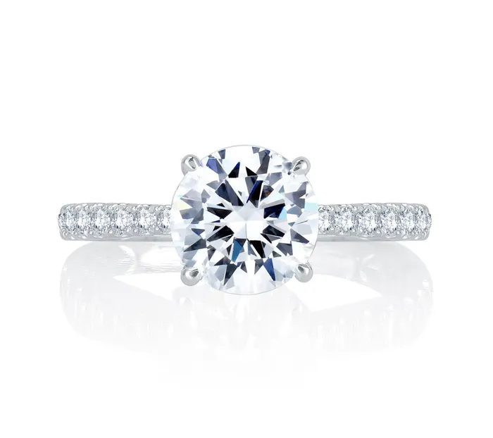 AJAFFE Seasons of Love Round Diamond Engagement Ring Setting 026 ctw International Diamond Center Rings AJAFFE Seasons of Love Round Diamond Engagement Ring Setting 026 ctw International Diamond Center Rings