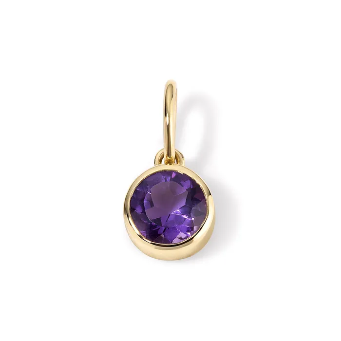 Charm Necklaces Small Birthstone Bezel Charm SG Fine