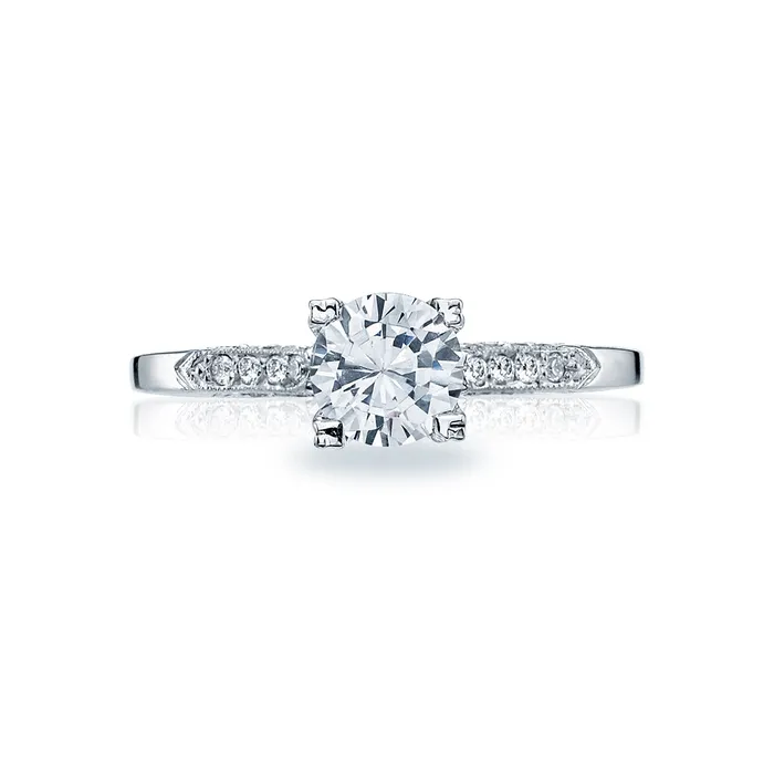 International Diamond Center Rings Tacori 18k White Gold Simply Tacori Round Diamond Engagement Ring Setting 01 CTW International Diamond Center Rings Tacori 18k White Gold Simply Tacori Round Diamond Engagement Ring Setting 01 CTW