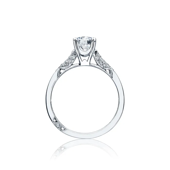 International Diamond Center Rings Tacori 18k White Gold Simply Tacori Round Diamond Engagement Ring Setting 01 CTW International Diamond Center Rings Tacori 18k White Gold Simply Tacori Round Diamond Engagement Ring Setting 01 CTW