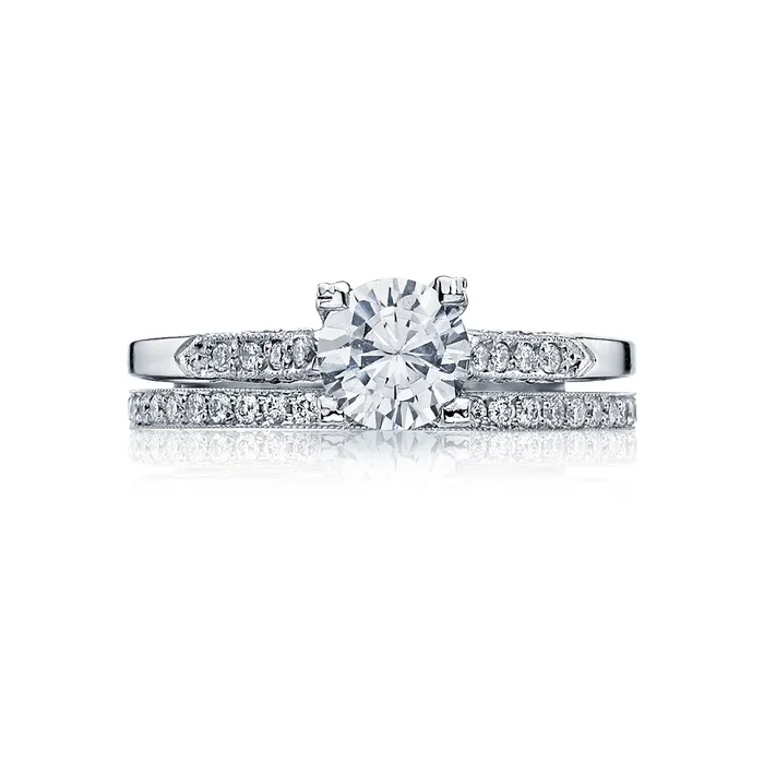 International Diamond Center Rings Tacori 18k White Gold Simply Tacori Round Diamond Engagement Ring Setting 01 CTW International Diamond Center Rings Tacori 18k White Gold Simply Tacori Round Diamond Engagement Ring Setting 01 CTW