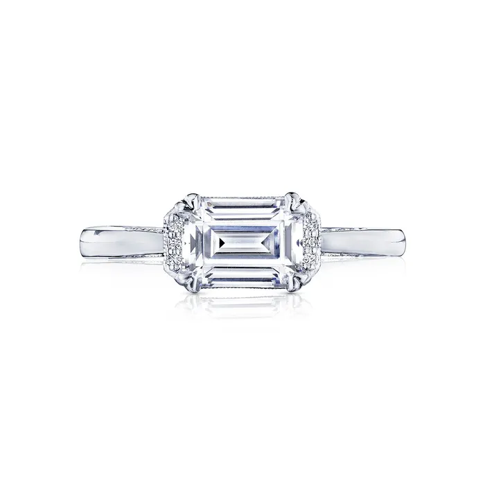 Tacori 18k White Gold Simply Tacori Engagement Ring Setting 011 CTW International Diamond Center Rings
