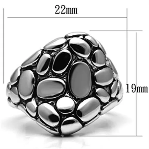 Alamode 3W047 Rhodium Brass Ring with No Stone Rings