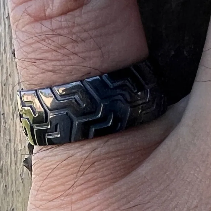 Black Zirconium Sports Car Biker Motorcycle Tire Tread Ring Bling Cartel Rings Black Zirconium Sports Car Biker Motorcycle Tire Tread Ring Bling Cartel Rings