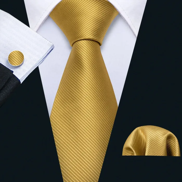 BWG VIP Design Collection Mens Fashion Bright Golden Yellow Jacquard 100 Premium High Quality Silk Ties Divine Inspiration Styles Rings