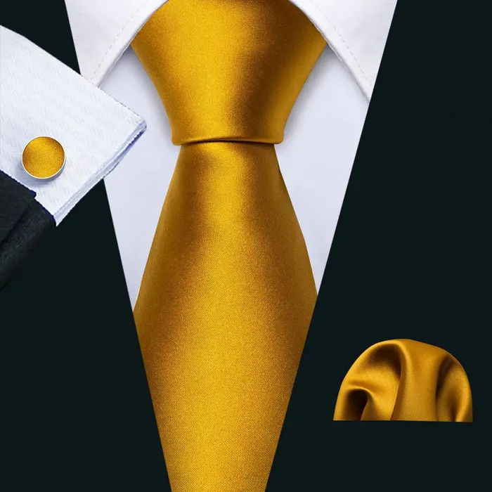 BWG VIP Design Collection Mens Fashion Bright Golden Yellow Jacquard 100 Premium High Quality Silk Ties Divine Inspiration Styles Rings
