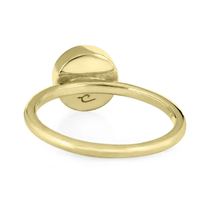 closebymejewelry Rings 8mm Circle Stacking Cremation Ring in 14K Yellow Gold