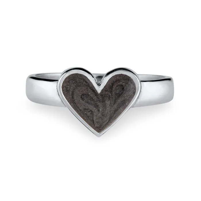 closebymejewelry Rings Imprint Heart Cremation Ring in Sterling Silver