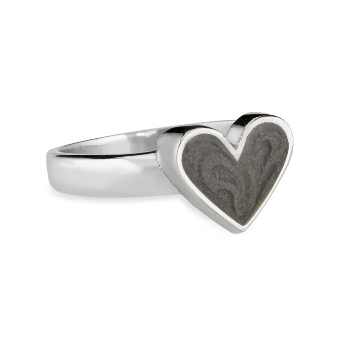 closebymejewelry Rings Imprint Heart Cremation Ring in Sterling Silver