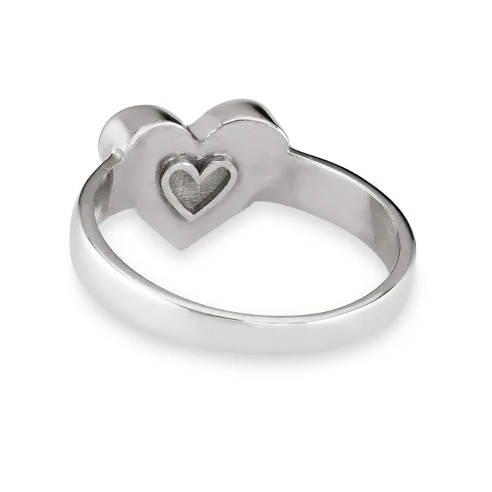 closebymejewelry Rings Imprint Heart Cremation Ring in Sterling Silver