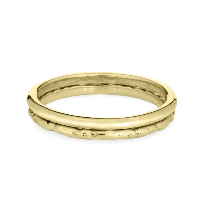 Companion Stacking Ring in 14K Gold closebymejewelry Rings