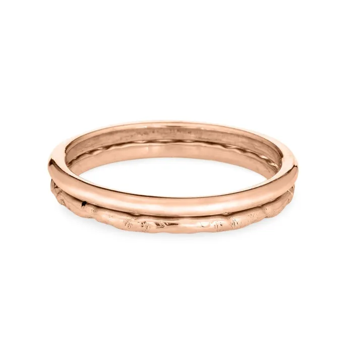 Companion Stacking Ring in 14K Gold closebymejewelry Rings