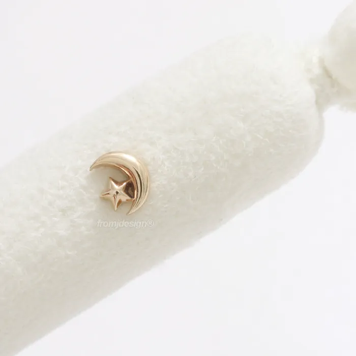Crescent Star Ear Piercing from J Shop Earrings