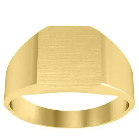 Cut Corner Square Signet Ring 11mm x 10mm deBebians Rings