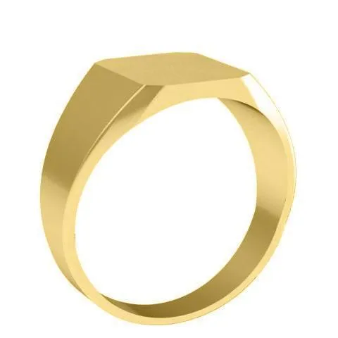 Cut Corner Square Signet Ring 11mm x 10mm deBebians Rings Cut Corner Square Signet Ring 11mm x 10mm deBebians Rings