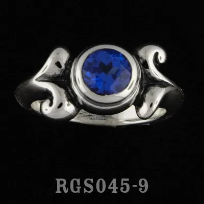 DCJ Rings Fancy Ring with Blue Sapphire RGS04509
