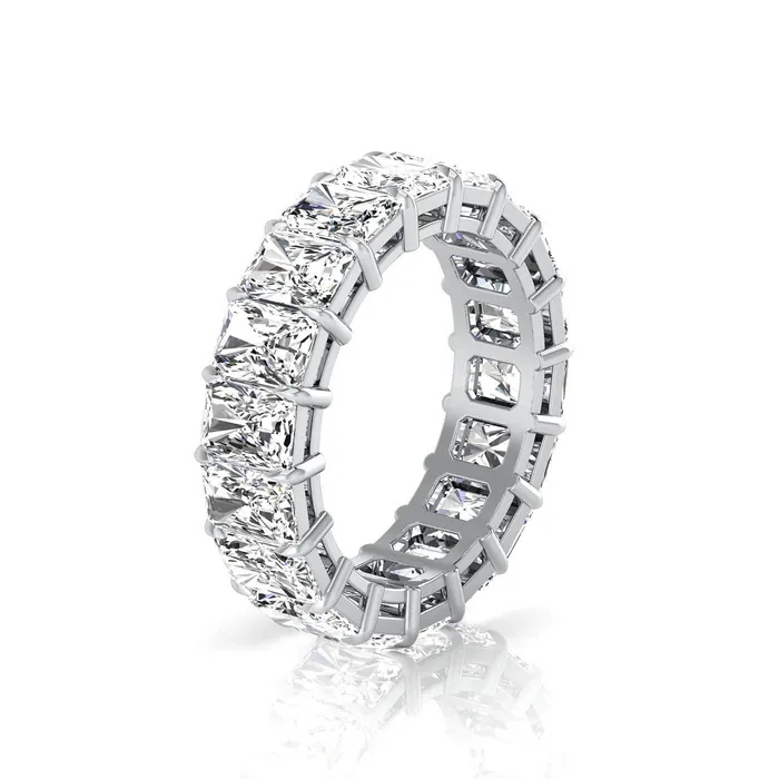 deBebians Radiant Cut Lab Grown Diamond Eternity Ring 630cttw Rings