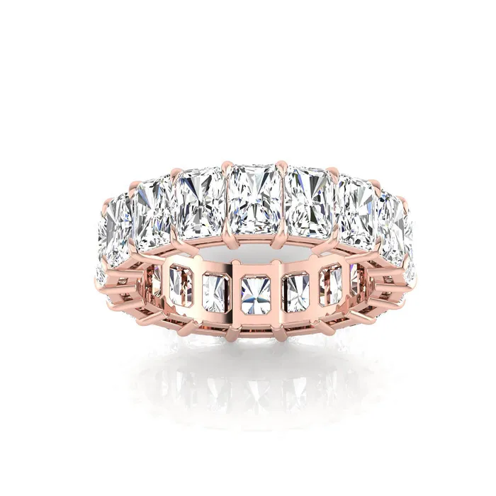 deBebians Radiant Cut Lab Grown Diamond Eternity Ring 630cttw Rings