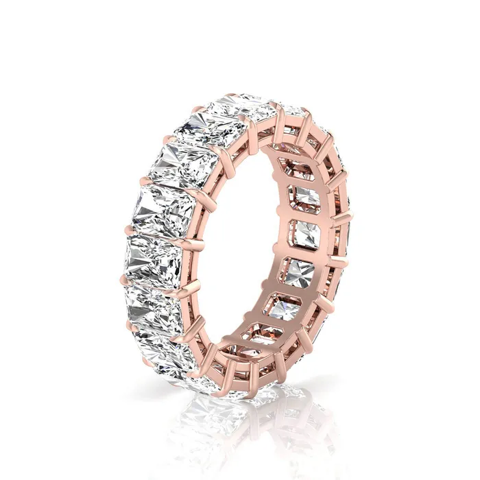 deBebians Radiant Cut Lab Grown Diamond Eternity Ring 630cttw Rings