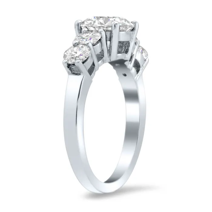 deBebians Rings Five Stone Moissanite Forever One Engagement Ring deBebians Rings Five Stone Moissanite Forever One Engagement Ring