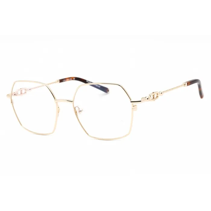 Earrings Charriol Charriol Mens Eyeglasses Full Rim Shiny Gold Hexagon Metal Frame PC71049 C01