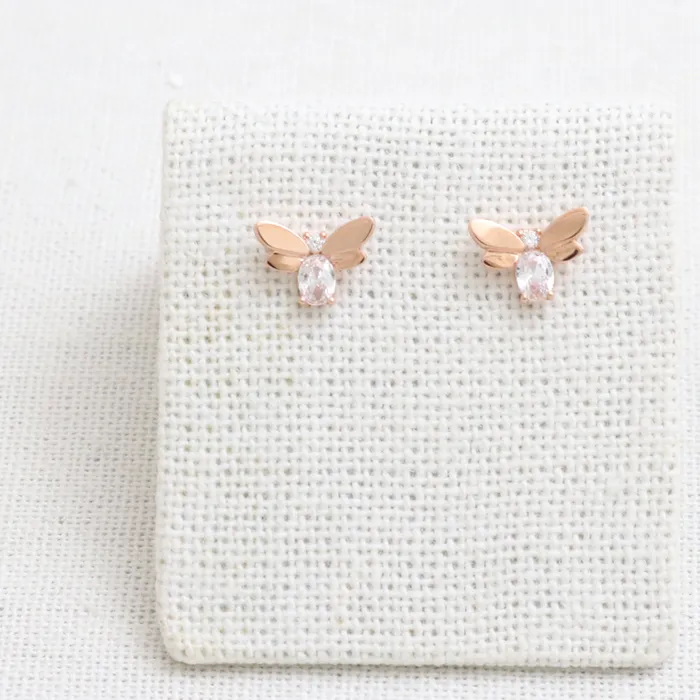 from J Shop CZ Honey Bee Earrings Earrings