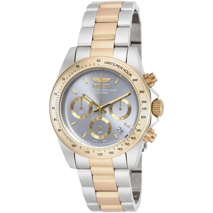 Invicta Mens Chronograph Watch Speedway Charcoal Dial Two Tone Case ILE9212A Invicta Rings