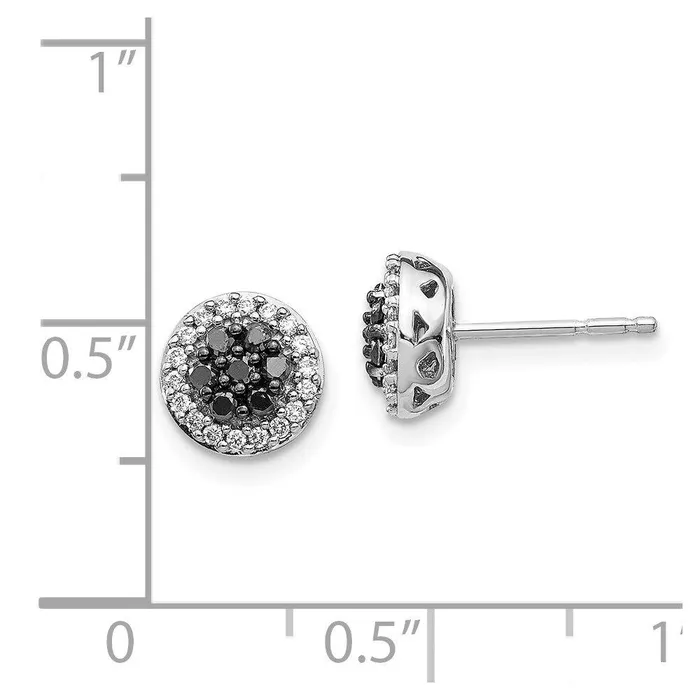 Jewelry 14k White Gold BlackWhite Diamond Earrings Earrings Jewelry 14k White Gold BlackWhite Diamond Earrings Earrings