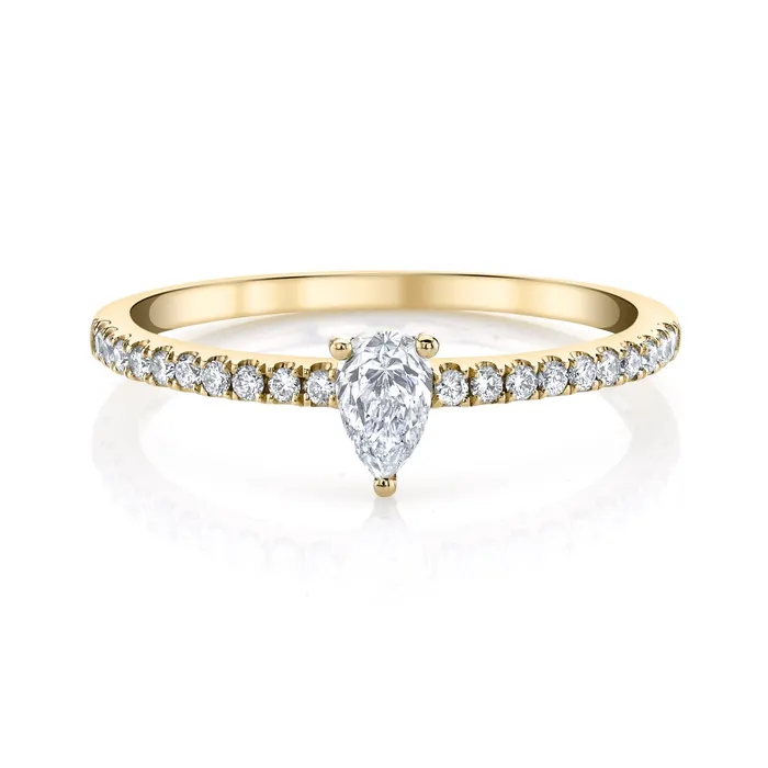 Rings anitako MEYOU PEAR DIAMOND PAVE RING