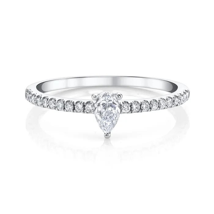 Rings anitako MEYOU PEAR DIAMOND PAVE RING
