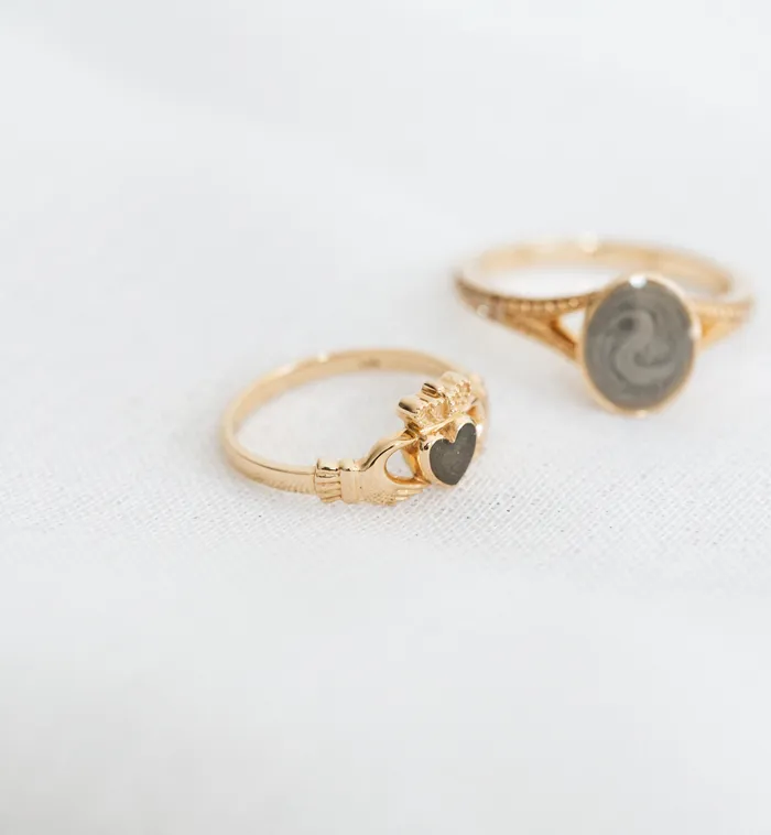 Rings closebymejewelry Claddagh Cremation Ring in Sterling Silver