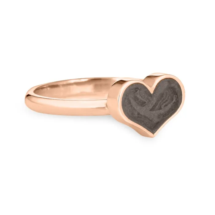 Rings closebymejewelry Large Heart Stacking Cremation Ring in 14K Rose Gold
