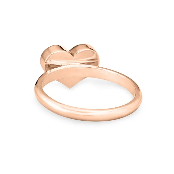 Rings closebymejewelry Large Heart Stacking Cremation Ring in 14K Rose Gold