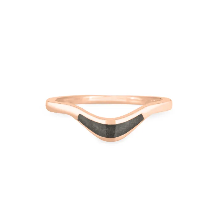 Rings closebymejewelry Wave Cremation Ring in 14K Rose Gold