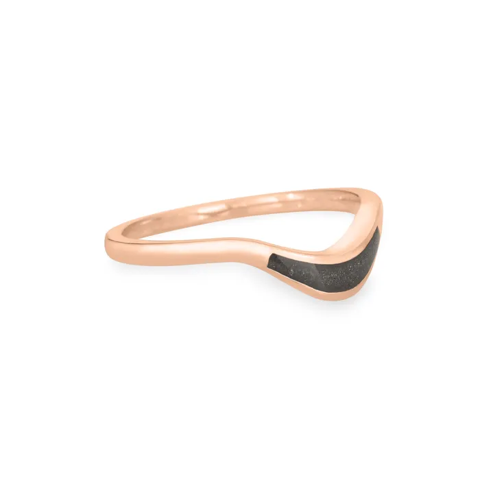 Rings closebymejewelry Wave Cremation Ring in 14K Rose Gold